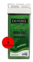 Kit 3 Cera Depilatória Roll-on Alta Aderência 100g Depimiel Kit 3 Cera Depilatória Roll-on Alta Aderência 100g Depimiel