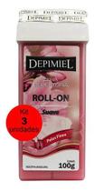 Kit 3 Cera Depilatória Roll-on Suave 100g - Depimiel