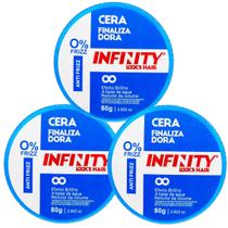 Kit 3 Cera Finalizadora Antifrizz 80g - Infinity Kit 3 Cera Finalizadora Antifrizz 80g - Infinity