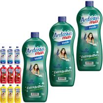 Kit 3 cera liquida ingleza maxx tradicional cerâmica ardósia madeira taco 750ml cada