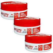 Kit 3 Cera Modeladora Antifrizz Incolor 160g - Infinity