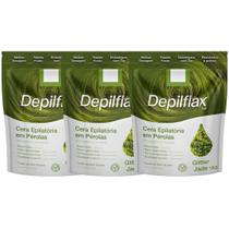 Kit 3 Cera Quente Depilatória Profissional Glitter Jade Depilflax Em Perolas 1Kg Grande Kit 3 Cera Quente Depilatória Profissional Glitter Jade Depilflax Em Perolas 1Kg Grande
