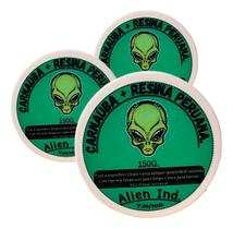 Kit 3 Ceras Alien Polimento Carnaúba 120g