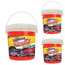 Kit 3 Ceras Automotiva Carnaúba p restaurar Parachoques Painel e Plástico Carr0 moto