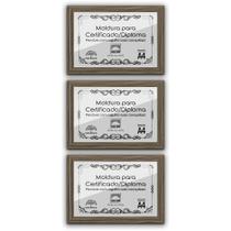 Kit 3 Certificados Diplomas A4 com Tela de Acetato e MDF Kit 3 Certificados Diplomas A4 com Tela de Acetato e MDF