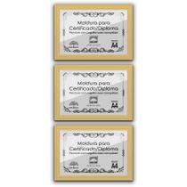 Kit 3 Certificados Diplomas A4 com Tela de Acetato e MDF Kit 3 Certificados Diplomas A4 com Tela de Acetato e MDF