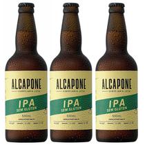 Kit 3 Cerveja Alcapone IPA Puro Malte Sem Glúten Garrafa 500ml Kit 3 Cerveja Alcapone IPA Puro Malte Sem Glúten Garrafa 500ml