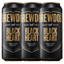 Kit 3 Cerveja Preta Brewdog Black Heart Draught Stout 440ml
