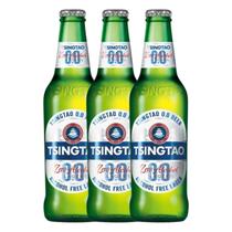 Kit 3 Cerveja Tsingtao Zero Álcool Long Neck 330ml Garrafa