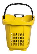 Kit 3 Cestas 30 Litros Cestinha Mercado Com Roda Rodinha