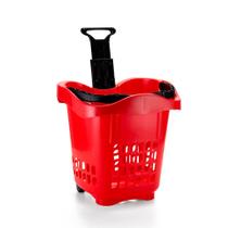 KIT 3 Cestas de Mercado Compras Com Rodas Rodinhas Lofity 30Lts