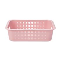 Kit 3 Cestas Organizadoras Baixa M 3,3L Rosa -MARTIPLAST