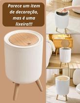 Kit 3 Cesto De Lixo Banheiro Cozinha Escritorio Resistente Lixeira