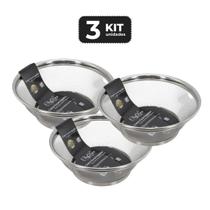 Kit 3 cesto escorredor de inox multiuso 28 cm Kit 3 cesto escorredor de inox multiuso 28 cm