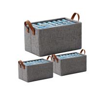Kit 3 Cesto Organizador De Guarda Roupas Armário Rígido