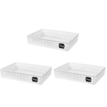 Kit 3 Cesto Organizador Rattan Multiuso Armário Gaveta Lavanderia G (34x25) Kit 3 Cesto Organizador Rattan Multiuso Armário Gaveta Lavanderia G (34x25)