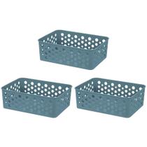 Kit 3 Cesto Organizador Rattan Multiuso Armário Gaveta Lavanderia P (19x13) Kit 3 Cesto Organizador Rattan Multiuso Armário Gaveta Lavanderia P (19x13)