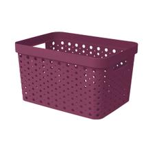 Kit 3 Cesto Organizador s/ Tampa Trama Rattan 17L Usual