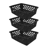 Kit 3 Cesto Organizador Telado Sem Tampa 20 cm Kit 3 Cesto Organizador Telado Sem Tampa 20 cm