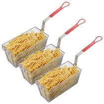 Kit 3 Cesto Peneira Aramado Fritadeira Hobart Vulcan 33,5x16x15cm