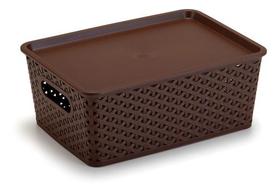 KIT 3 Cesto Rattan Medio Café KIT 3 Cesto Rattan Medio Café