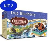 Kit 3 Chá Celestial Usa True Blueberry 45G (20 Sachês)