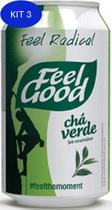 Kit 3 Chá Feel Good Lata 330ml Verde com Limão com 06