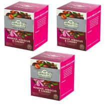 Kit 3 Cha Importado Rosehip , Hibiscus & Cherry Ahmad 20Gr