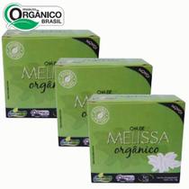KIT 3 CHÁ MELISSA orgânico Natural 30 sachês Campo Verde KIT 3 CHÁ MELISSA orgânico Natural 30 sachês Campo Verde