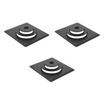 Kit 3 Chapas Modulares Acopláveis Fogão a Lenha 01 Furo Ferro Fundido Libaneza