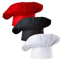 Kit 3 Chapéu de Cozinheiro Chef unissex chapel, Bandana Touca para chefs e confeiteiros Gorro Luxo - Princess Total