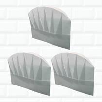 Kit 3 Chapéu Tok Tnt Plissado Chef Cozinheiro