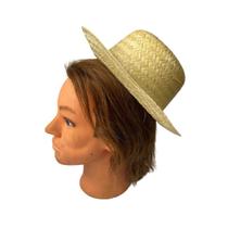 Kit 3 Chapéus de Palha Pequeno p/ Festa Caipira 28,5cm Kit 3 Chapéus de Palha Pequeno p/ Festa Caipira 28,5cm