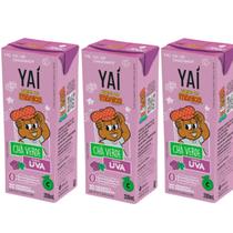 Kit 3 chas verde sabor uva turma da mônica 200ml yai Kit 3 chas verde sabor uva turma da mônica 200ml yai