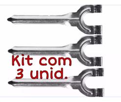 Kit 3 Chave Para Trocar Registro Botijão De Gás Borboleta