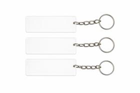 Kit 3 Chaveiro Placa de Carro sem Personalização com Argola