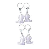 Kit 3 Chaveiros Mini Urso 3D Acessórios para Bolsas e Chaves
