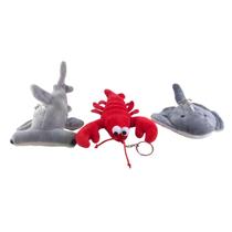 Kit 3 Chaveiros Pelúcia Plush Bichos Do Mar Presente Kit 3 Chaveiros Pelúcia Plush Bichos Do Mar Presente