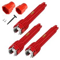Kit 3 Chaves Hidráulica Instalador Pia Torneira Válvula Lavatório De 21 até 40mm Multifuncional