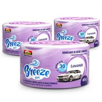 Kit 3 Cheirinhos Aromatizante Breeze Gel Lavanda Proauto 60g