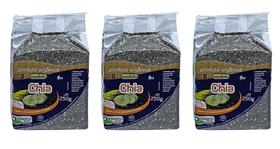 Kit 3 chia em grãos orgânica alto vácuo ecobio 250 g