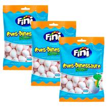Kit 3 Chicle Fini Ovo de Dinossauro 80g Kit 3 Chicle Fini Ovo de Dinossauro 80g