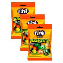 Kit 3 Chicle Fini Salada de Frutas Azedinha 80g