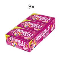 Kit 3 Chiclete Freegells Gum Tutti Frutti 15 Un 8g