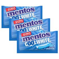 Kit 3 Chiclete Mentos Cool White Sabor Fresh Mint com Microcristais Sem Açúcar 8,5g Kit 3 Chiclete Mentos Cool White Sabor Fresh Mint com Microcristais Sem Açúcar 8,5g