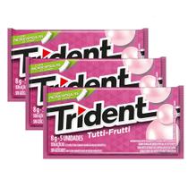 Kit 3 Chiclete Trident Tutti Frutti 8g