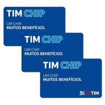 Kit 3 Chip Para Celular Tim Pré Pago