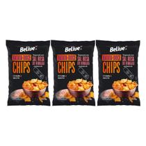 Kit 3 chips de batata doce sal rosa do himalaia 50g belive Kit 3 chips de batata doce sal rosa do himalaia 50g belive