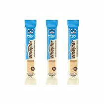 Kit 3 choco wheyfer chocolate branco crocante 6g de proteina 25g +mu