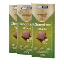 Kit 3 Chocolate Chocolow Zero Lactose Diet Sem Açucar Pistache 30g Lowçucar